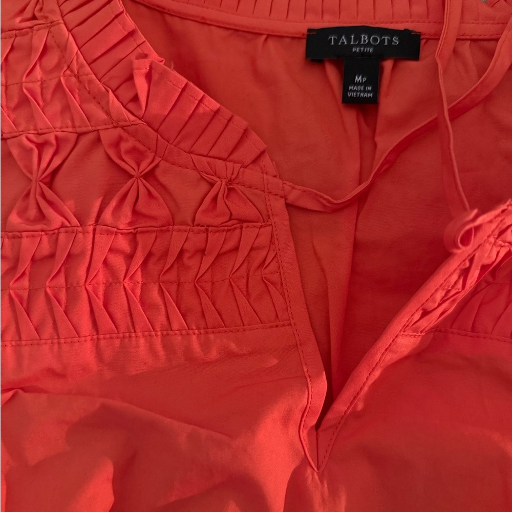Talbots Petite Coral Blouse